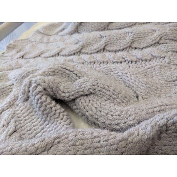 ZARA Chunky Sweater Small Classic Knit Mock Neck Turtleneck Pullover Cozy Thick - Picture 6 of 11